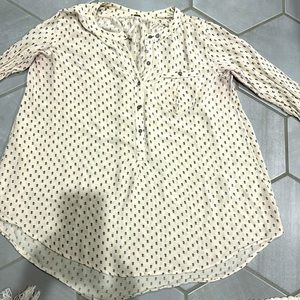 Free people pheasant blouse sz M